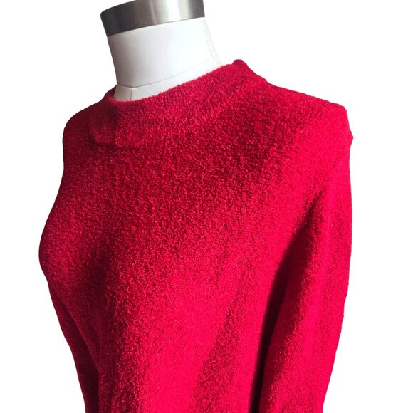 Catherines Red Sweater Bouclé Knit Mockneck Tunic Size 3X 26/28 Plus NWT jj3743 - Picture 2 of 10